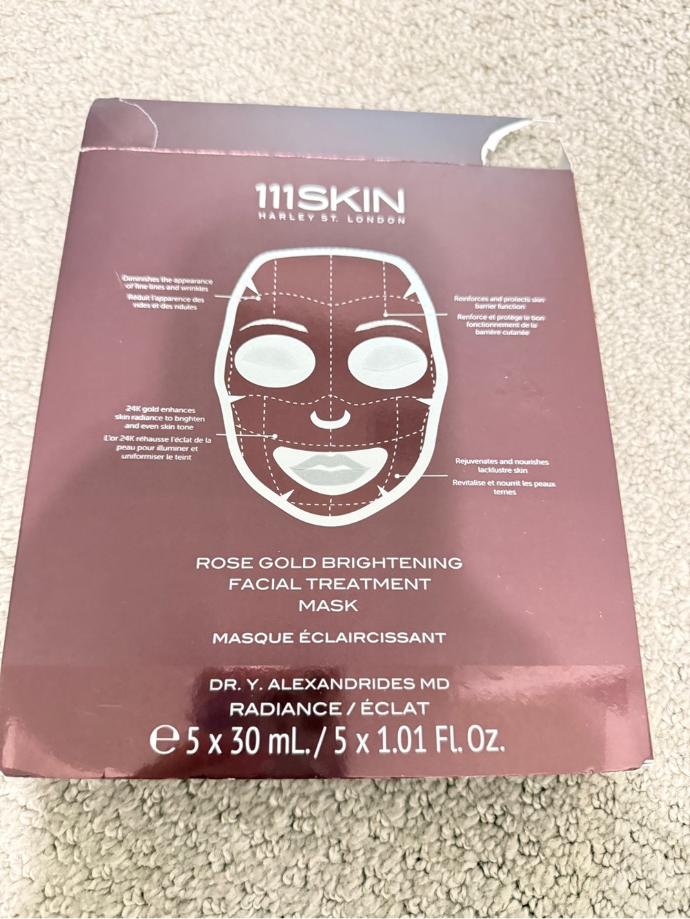111SKIN Rose Gold Brightening Facial Treatment Mask - 3 available (priced for 1)
